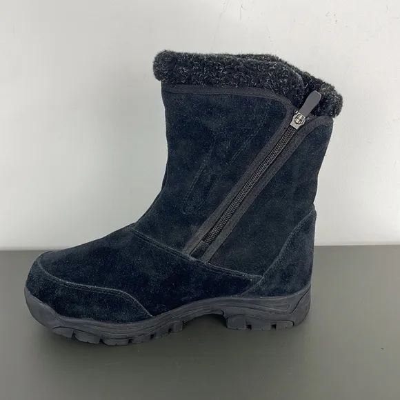 SOREL Waterfall Water Fall Black Waterproof Suede Leather Insulated Boots 10