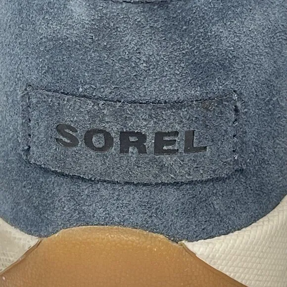 Sorel Whitney II Flurry Shearling Boots Waterproof Suede Teal Women’s Size 8