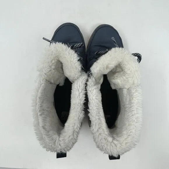 Sorel Whitney II Flurry Shearling Boots Waterproof Suede Teal Women’s Size 8