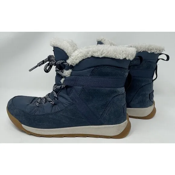 Sorel Whitney II Flurry Shearling Boots Waterproof Suede Teal Women’s Size 8