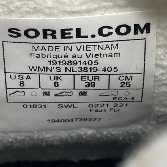 Sorel Whitney II Flurry Shearling Boots Waterproof Suede Teal Women’s Size 8