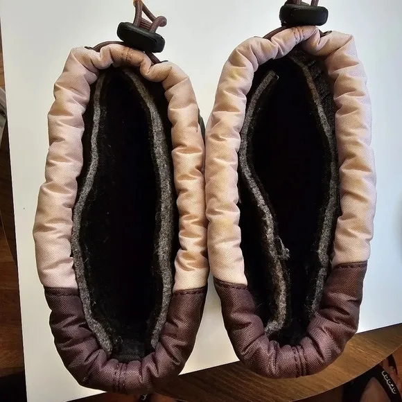 Sorel Winter Snow Boots Insulated Drawstring Purple Pink Size 5