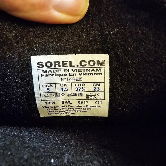 Sorel Winter Snow Boots Insulated Drawstring Purple Pink Size 5