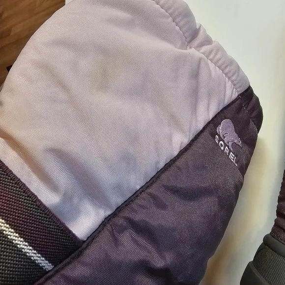 Sorel Winter Snow Boots Insulated Drawstring Purple Pink Size 5