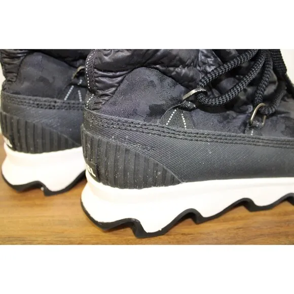 Sorel Women‎ Kinetic Lace Up Waterproof Faux Fur Insulated Black Boots size 9