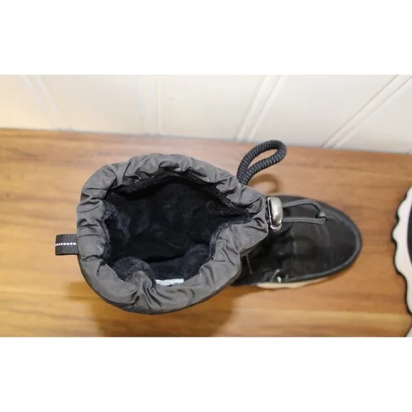 Sorel Women‎ Kinetic Lace Up Waterproof Faux Fur Insulated Black Boots size 9