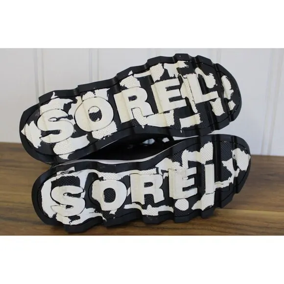 Sorel Women‎ Kinetic Lace Up Waterproof Faux Fur Insulated Black Boots size 9
