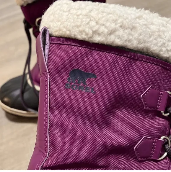 Sorel Women’s 6 Purple Insulated Yoot Pack Nylon Winter Water Resistant Boots