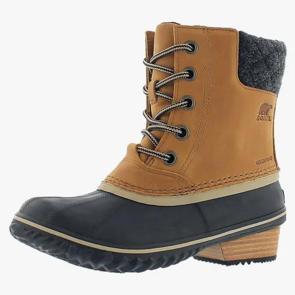 SOREL - Women's 6.5 Slimpack Lace Il Waterproof Insulated Boots Elk/Black