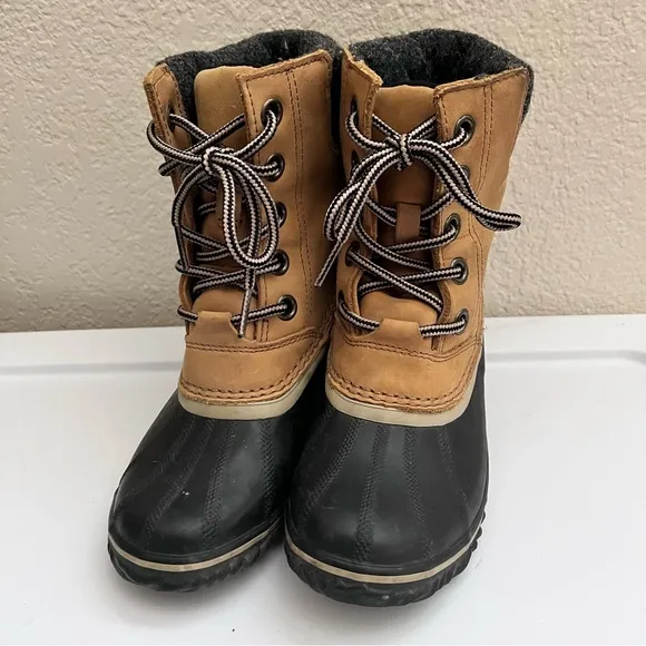 SOREL - Women's 6.5 Slimpack Lace Il Waterproof Insulated Boots Elk/Black