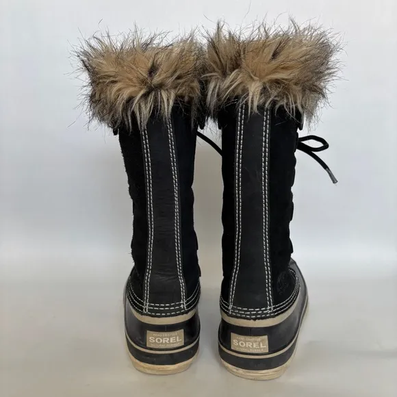 Sorel Women's black suede waterproof Joan of Arctic winter snow boots size 6