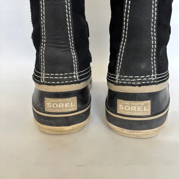 Sorel Women's black suede waterproof Joan of Arctic winter snow boots size 6