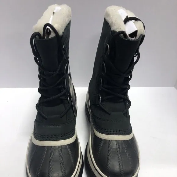 Sorel Women’s Caribou, Black Waterproof Winter Boots, Size 8M