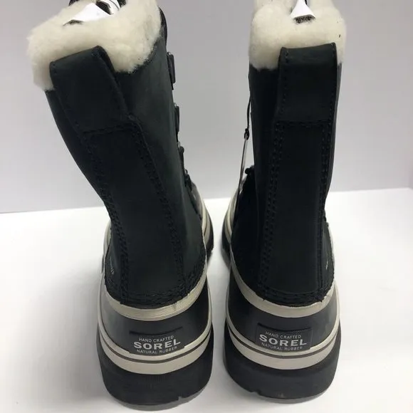 Sorel Women’s Caribou, Black Waterproof Winter Boots, Size 8M