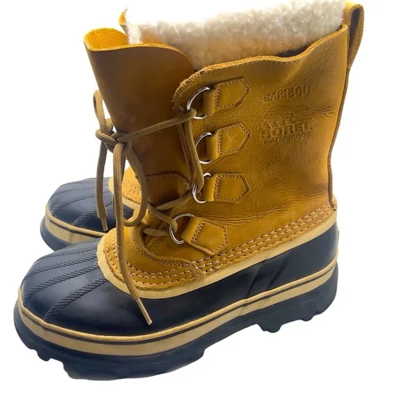 Sorel Women’s Caribou Winter Boots NL1005-280 Buff Size 7