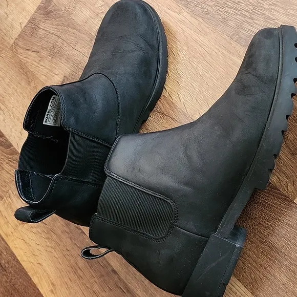 Sorel Womens Emelie II Chelsea Waterproof  Boots In Black/Sea Salt