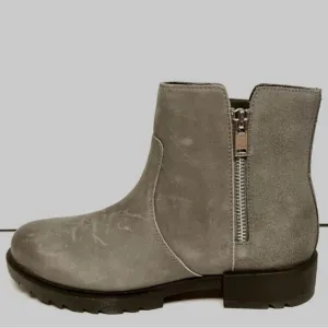 Sorel Womens Emelie II Zip Waterproof Boots Gray Leather Size 8 M