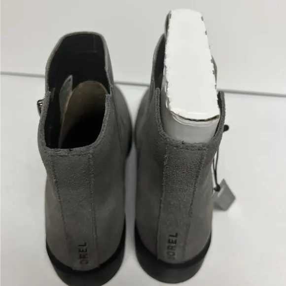 Sorel Womens Emelie II Zip Waterproof Boots Gray Leather Size 8 M