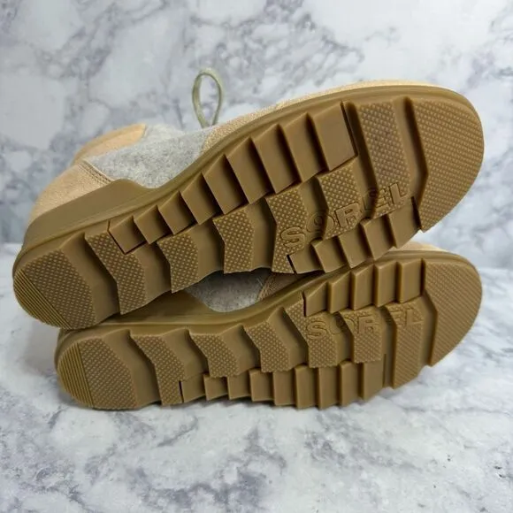 Sorel Women’s Evie Wedge Booties Boots sz 10.5 Waterproof Suede NEW #K768