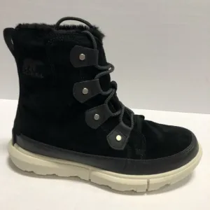 Sorel Women’s Explorer II Joan, Black Waterproof Winter Boots, Size 7.5M