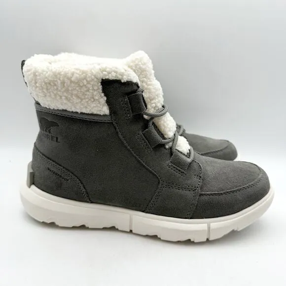 Sorel Womens Explorer Next Carnival Boots US 8 Gray Insulated Waterproof NIB