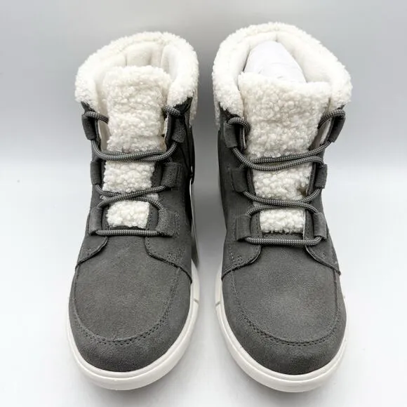 Sorel Womens Explorer Next Carnival Boots US 8 Gray Insulated Waterproof NIB