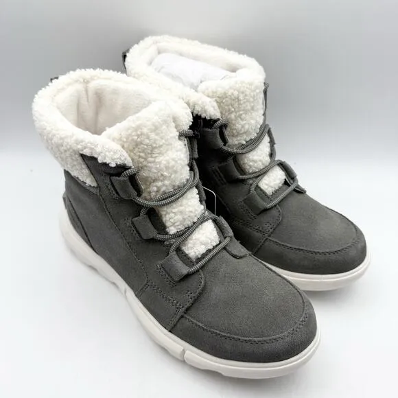 Sorel Womens Explorer Next Carnival Boots US 8 Gray Insulated Waterproof NIB