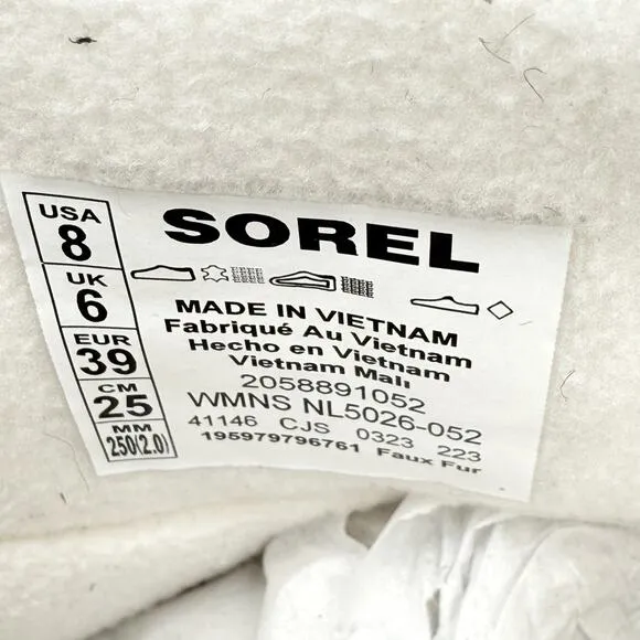 Sorel Womens Explorer Next Carnival Boots US 8 Gray Insulated Waterproof NIB