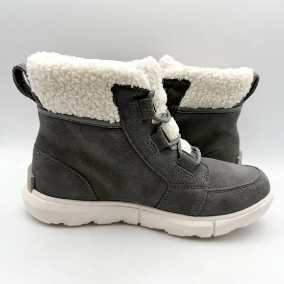 Sorel Womens Explorer Next Carnival Boots US 8 Gray Insulated Waterproof NIB