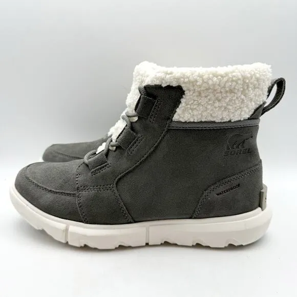 Sorel Womens Explorer Next Carnival Boots US 8 Gray Insulated Waterproof NIB
