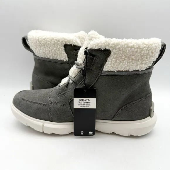 Sorel Womens Explorer Next Carnival Boots US 8 Gray Insulated Waterproof NIB