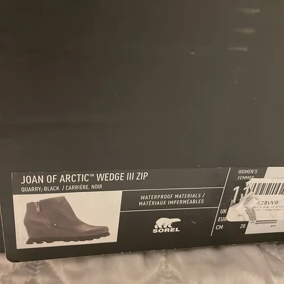 Sorel Women's Joan of Arctic Wedge III Zip Boots Waterproof Leather 11