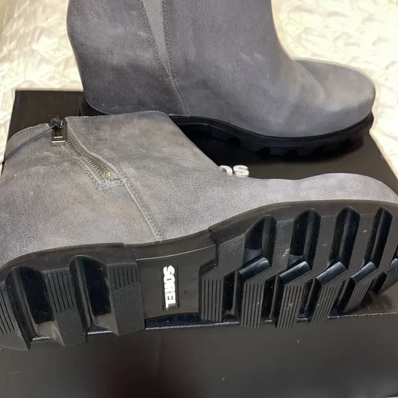 Sorel Women's Joan of Arctic Wedge III Zip Boots Waterproof Leather 11