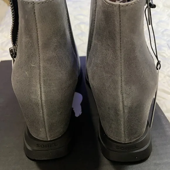 Sorel Women's Joan of Arctic Wedge III Zip Boots Waterproof Leather 11