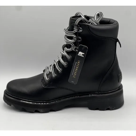 Sorel Women's Lennox Lace Women's Waterproof Leather Boots Size 7.5 NWOB