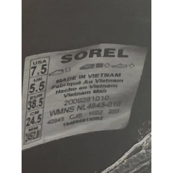 Sorel Women's Lennox Lace Women's Waterproof Leather Boots Size 7.5 NWOB