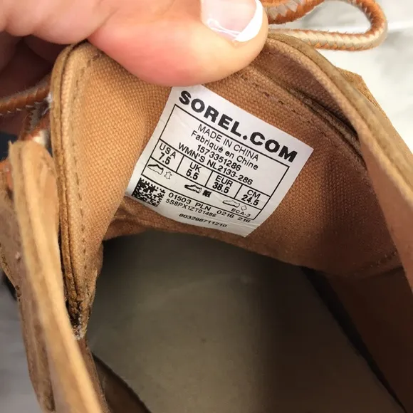 Sorel Women’s Out 'N About Brown Leather Rubber Lace Duck Boots waterproof Sz7.5