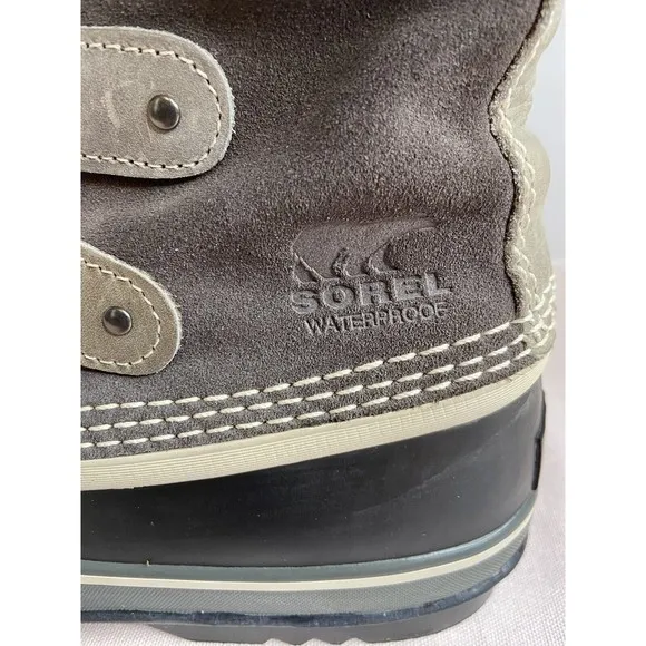 Sorel Womens Suede Faux Fur Trim Joan Of Arctic Snow Boots Brown Size 8