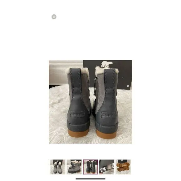 Sorel Women’s Tivoli IV Waterproof Insulated Gray Suede Winter Boots sz 5 NEW