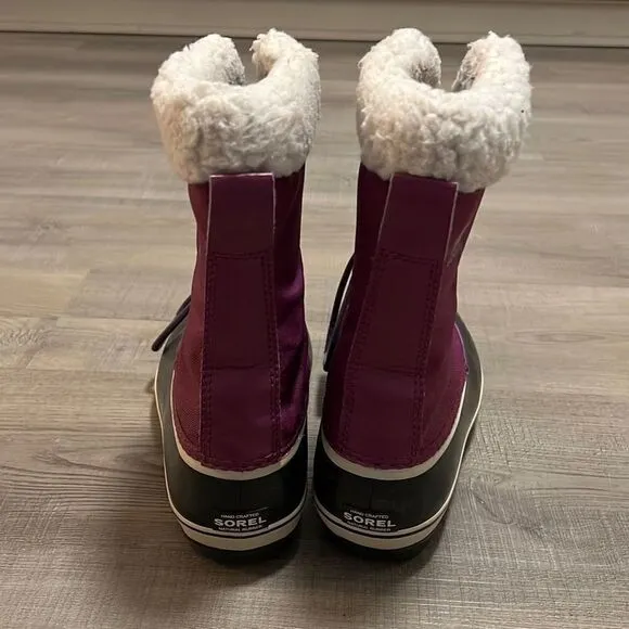 Sorel Women’s 6 Purple Insulated Yoot Pack Nylon Winter Water Resistant Boots
