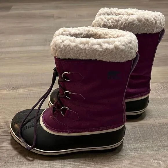 Sorel Women’s 6 Purple Insulated Yoot Pack Nylon Winter Water Resistant Boots