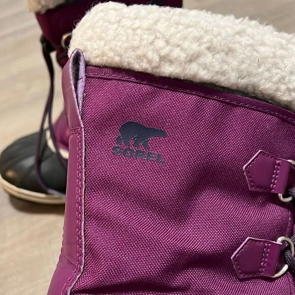 Sorel Women’s 6 Purple Insulated Yoot Pack Nylon Winter Water Resistant Boots