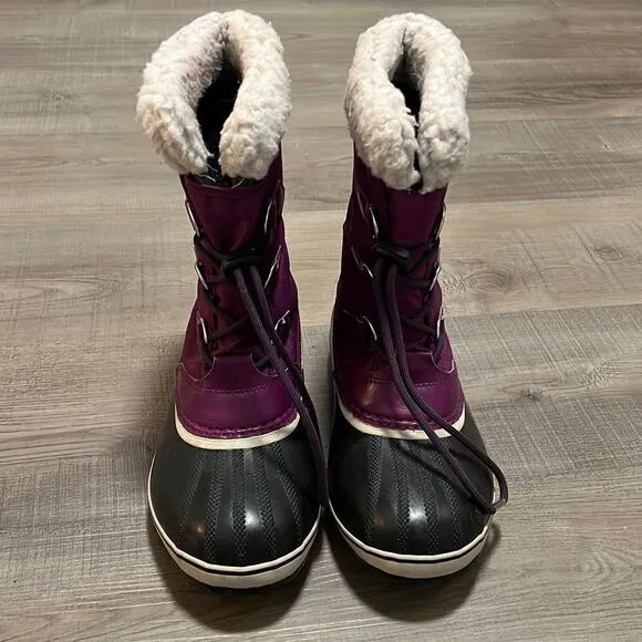 Sorel Women’s 6 Purple Insulated Yoot Pack Nylon Winter Water Resistant Boots