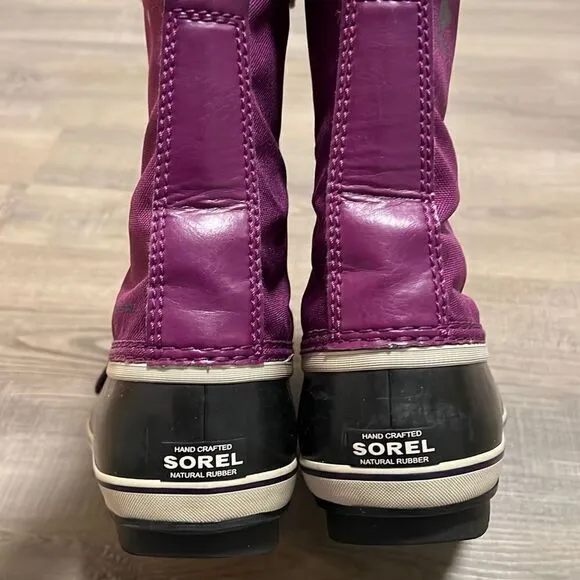 Sorel Women’s 6 Purple Insulated Yoot Pack Nylon Winter Water Resistant Boots