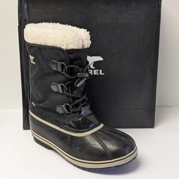 Sorel Yoot Pac Nylon Waterproof Boots, Black, Big Kids 7 M