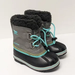 Sorel Yoot Pac Nylon Waterproof Snow Boots, Grey, Toddlers 10 M