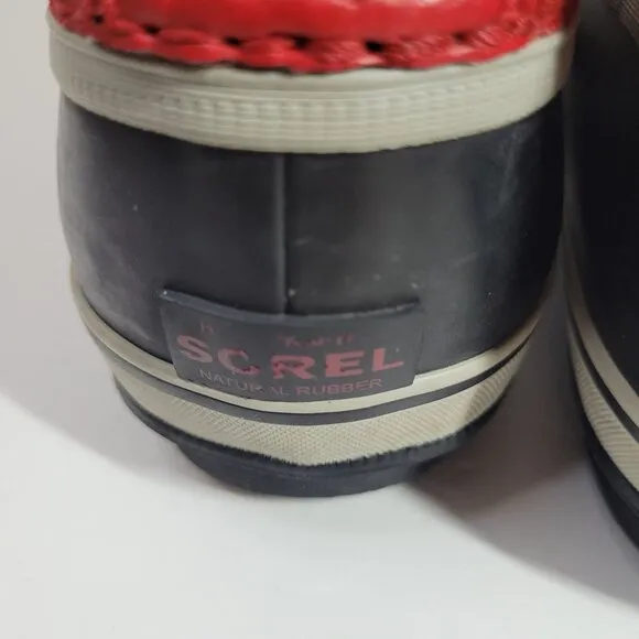 Sorel Yoot PAC Waterproof Winter Snow Boots Youth Size 6 Red Black Girl's Kid's