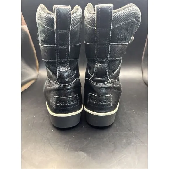 Sorel Youth Girl Snow Boots Black Size 4 *VGUC