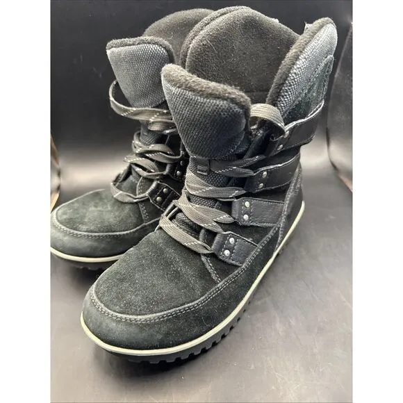 Sorel Youth Girl Snow Boots Black Size 4 *VGUC