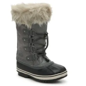 Sorel Youth Joan of Arctic Waterproof Insulated Winter Boots Gray Black …
